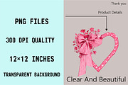 Valentine Bow Heart Frame Bundle, an Illustration by SVGArt (Thumbnail 4 of 8)