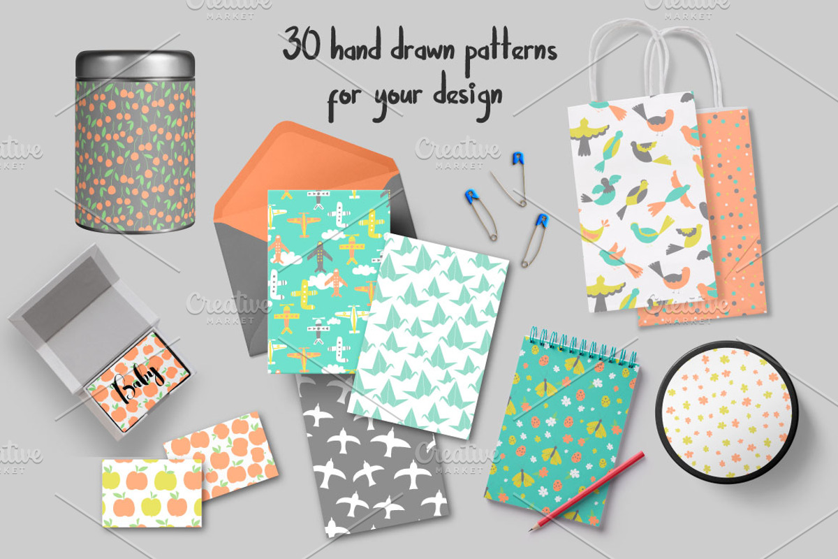 it's a BABY Seamless Patterns, a Pattern Graphic by Katya_lu (Photo 5 of 8)