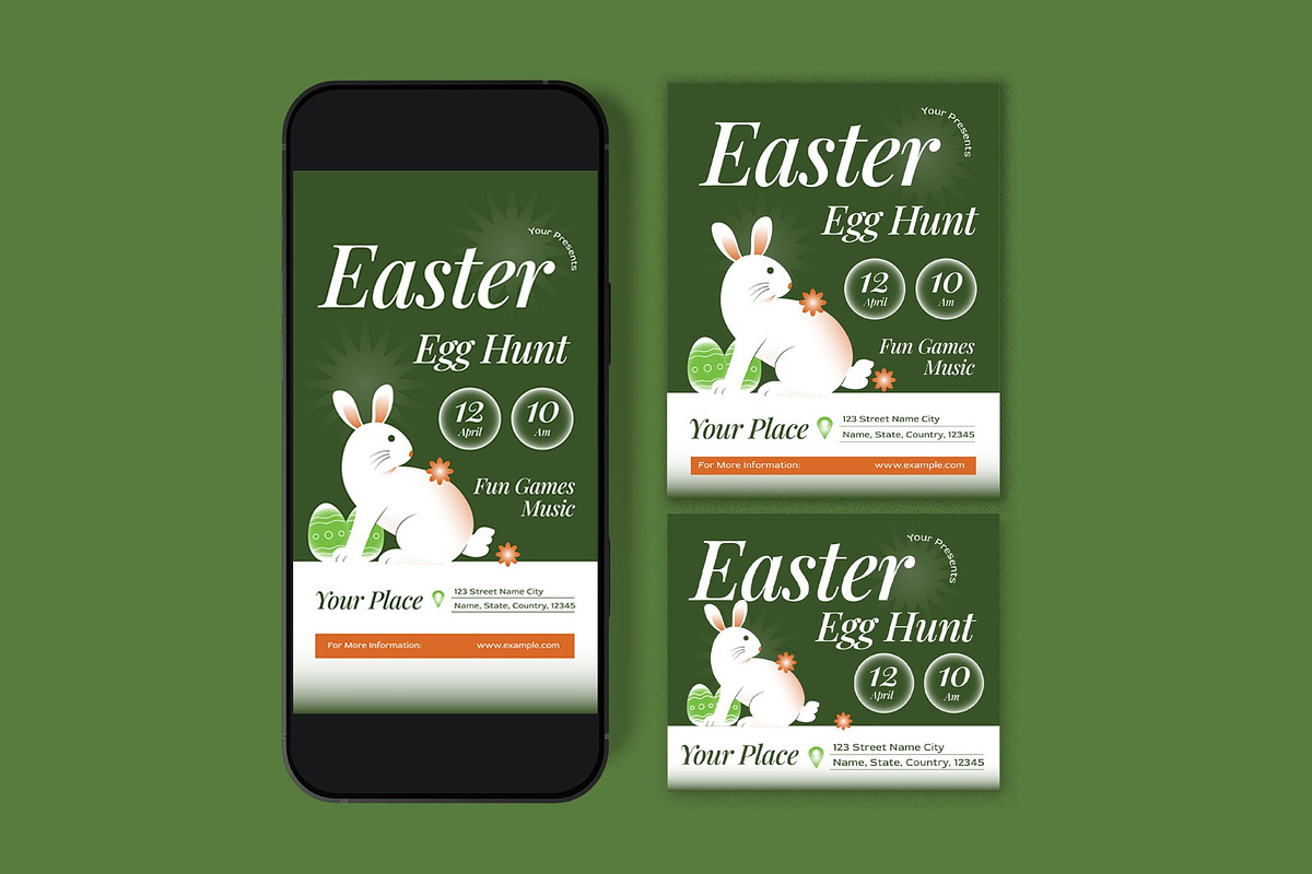Easter Egg Hunt Flyer, a Flyer Template by graphicook (Photo 3 of 3)