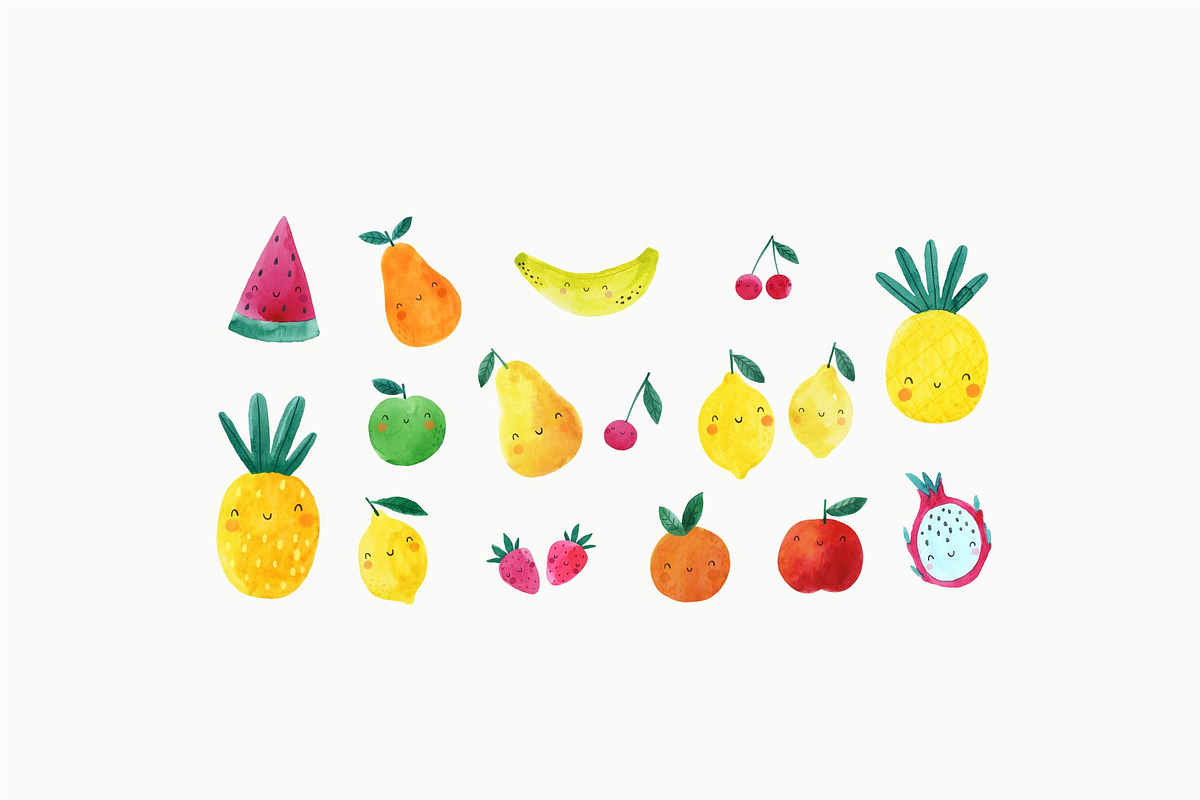 Cute Watercolor Fruit, a Food Illustration by Cute And Wild (Photo 2 of 6)