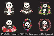 Mother's Day Panda Sublimation Png, an Illustration by RobertsArt (Thumbnail 4 of 7)