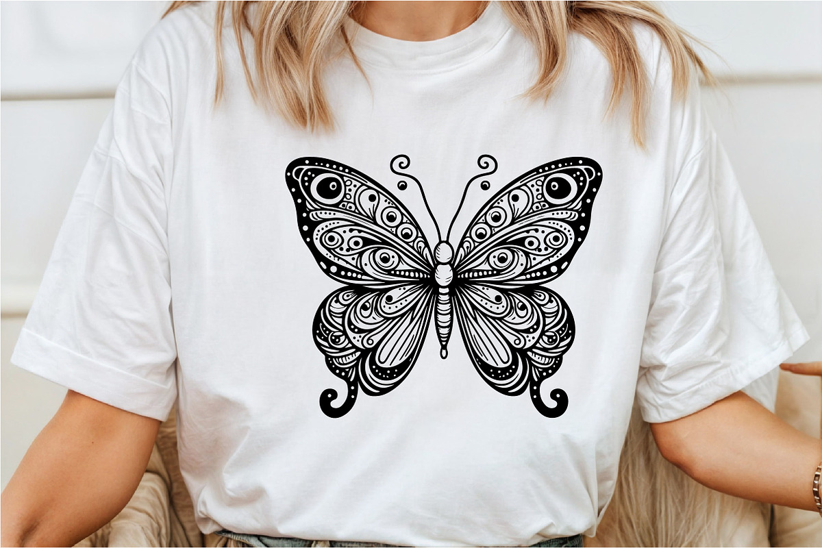 Butterfly SVG Silhouette Vector Bund, an Illustration by Rose Art (Photo 4 of 5)