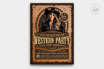 Western Party Flyer preview 2