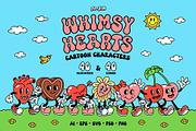 Whimsy Hearts Cartoon Characters, an Illustration by The Isian (Thumbnail 1 of 16)