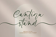 Cantiqu Stand | Handwritten Font, a Script Font by Lemonthe (Thumbnail 1 of 6)