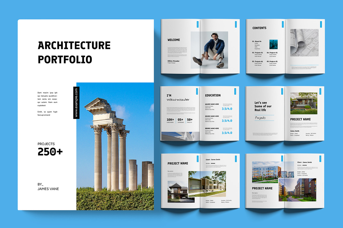 Minimal Architecture Portfolio Layout