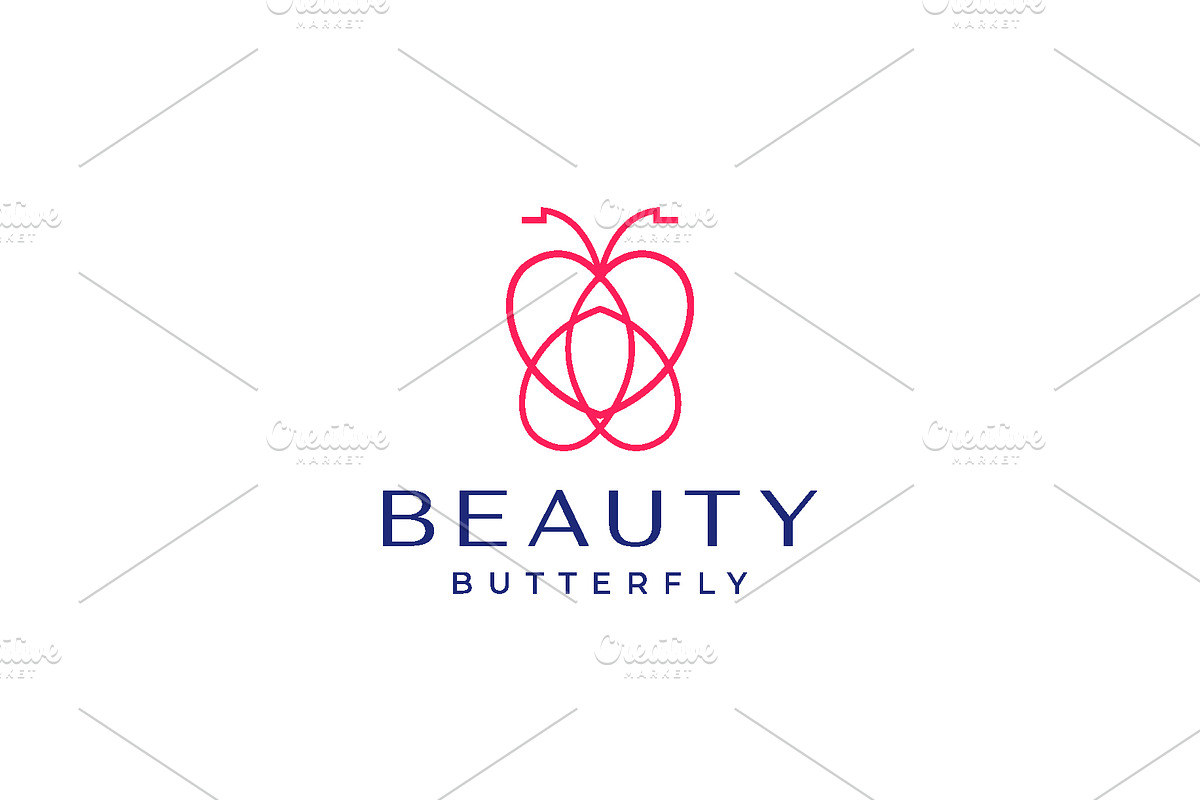 beautiful insect butterfly love logo, a Branding & Logo Template by devastd