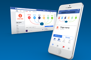 Cloud software facebook cover theme