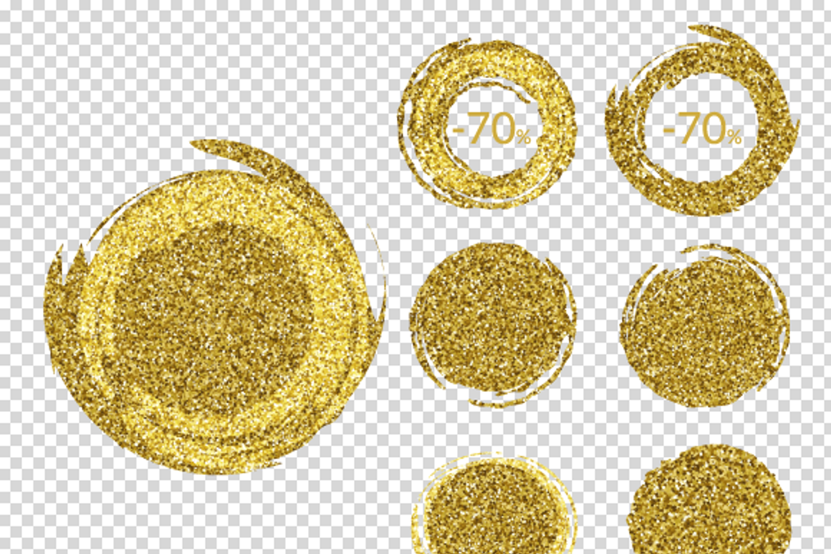 Golden glitter sale vector labels, a Texture Graphic by Julia Tim (Photo 3 of 3)