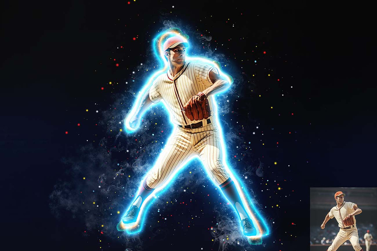 Neon Glow Portrait Photoshop Action, an Action Add-On by Studio Retouch (Photo 6 of 9)