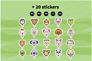 Cute Kawaii Balloons Animals Outline, an Animal Illustration by Palau (Thumbnail 12 of 12)