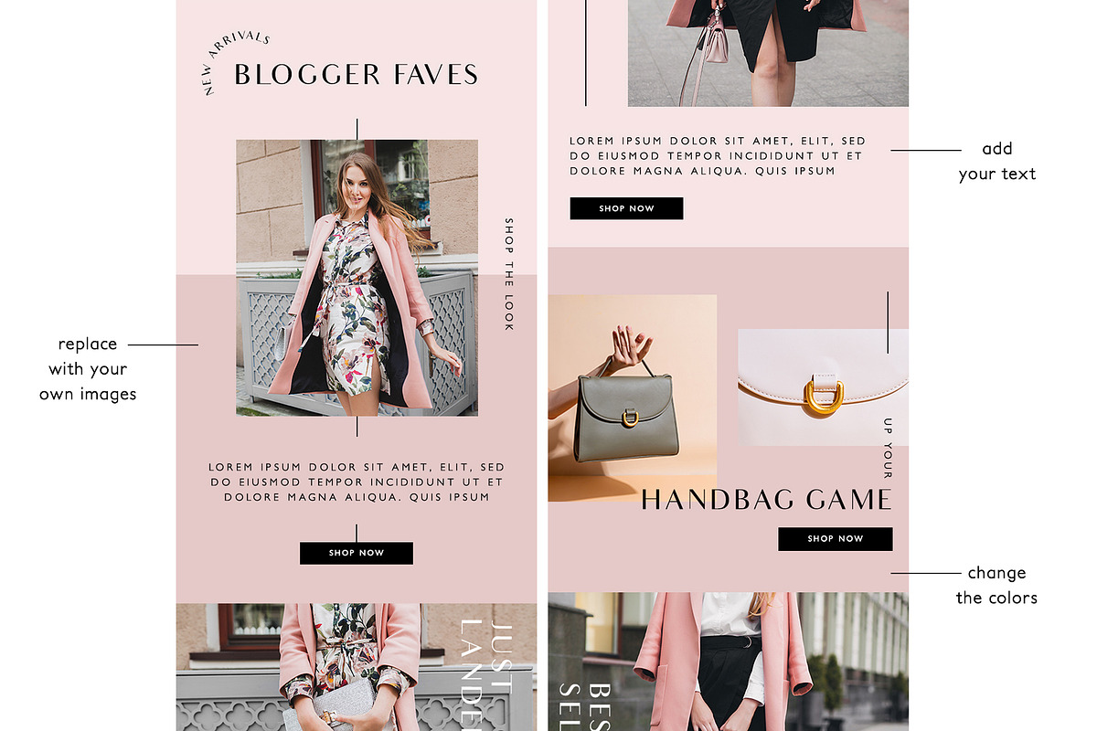 Blush Fashion Email Template, an Email Template by KikiBunnyCreative (Photo 2 of 7)