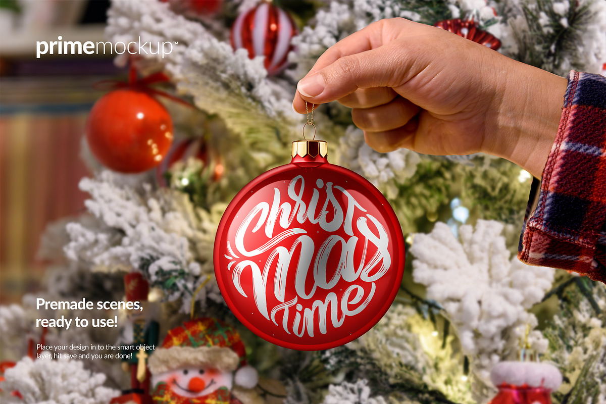 Hand Holding Christmas Ball Mockup, a Product Mockup by PrimeMockup (Photo 3 of 10)