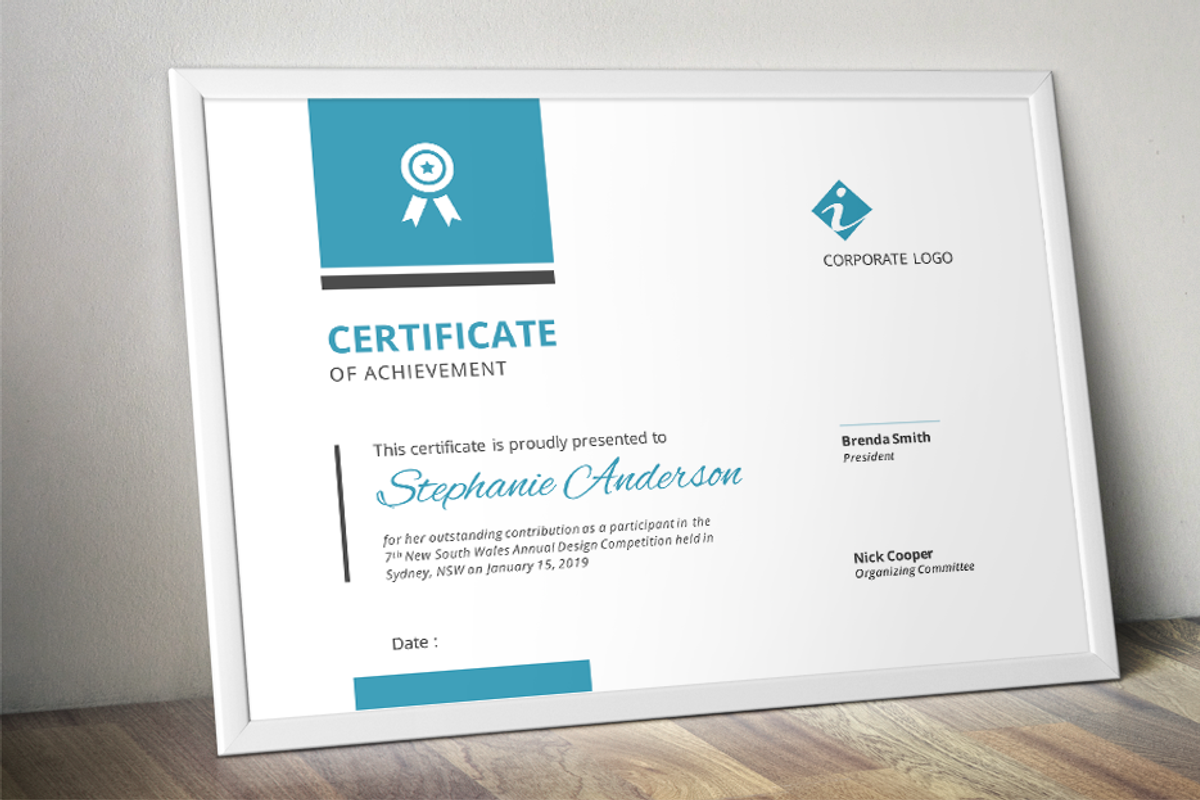 Bar certificate docx template, a Stationery Template by Inkpower (Photo 2 of 6)