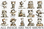 Whimsical Cat Clipart Bundle, an Illustration by Canvas Craft (Thumbnail 3 of 7)