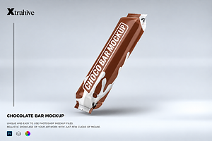 Chocolate Bar Mockup, a Packaging Mockup by Xtrahive