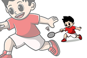 Cute boy playing badminton cartoon 3, a Sport Illustration by garistipis (Thumbnail 1 of 3)