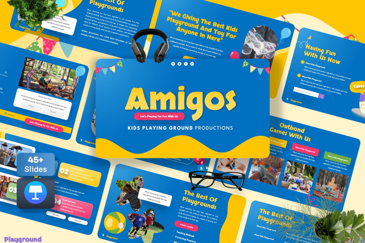 Amigos - Kids Play Keynote, a Presentation Template by Dhabee (Photo 1 of 8)