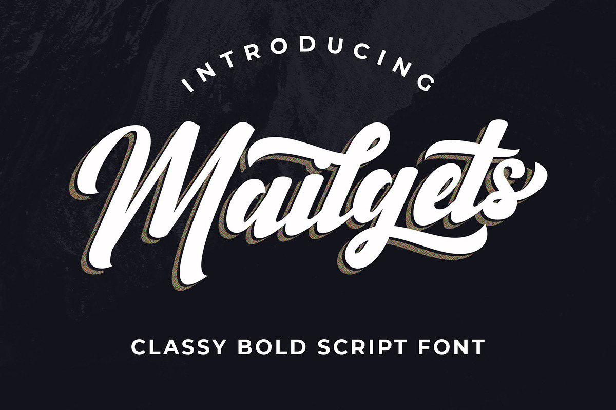 Mailgets // Bold Script Font, a Script Font by MJB Letters (Photo 1 of 9)