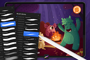 The Monster: Procreate Brushes, a Brush Add-On by Leonard Posavec (Thumbnail 3 of 9)