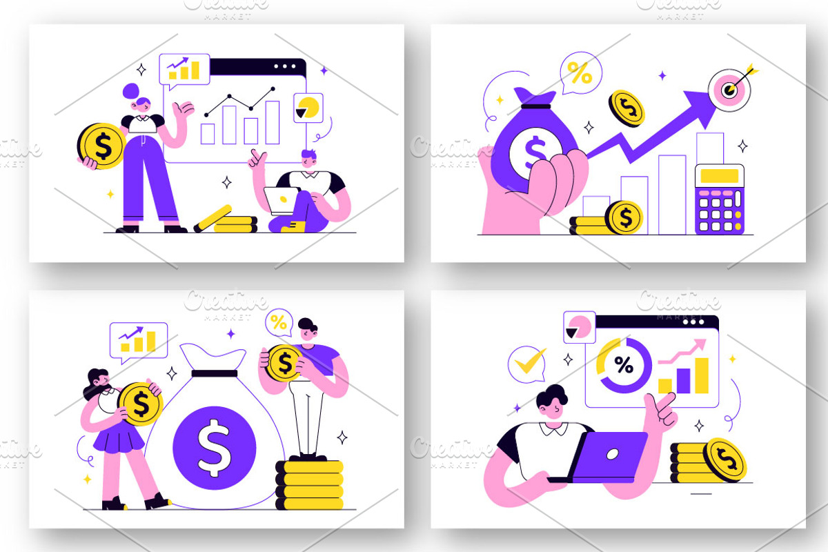 10 Revenue Vector Illustration, a Finance Illustration by denayunebgt (Photo 3 of 4)