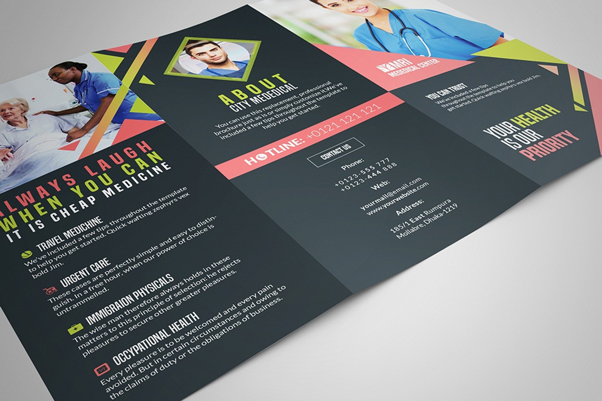 Simple Medical Tri-Fold Brochure, a Brochure Template by MRI STUDIO (Photo 7 of 8)