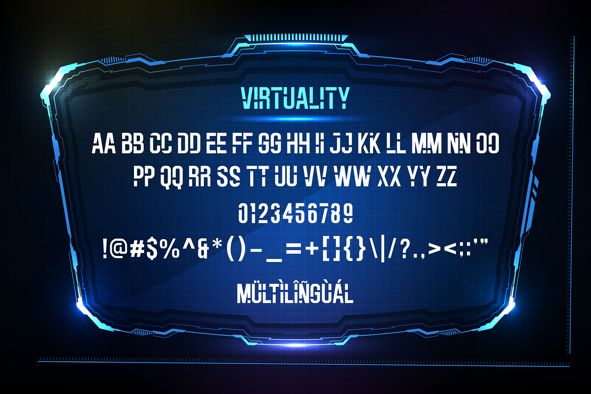 Virtuality, a Font by Fachranheit Studio (Photo 13 of 14)