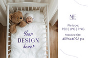 Baby Kids Bedding Set Mockup, a Household Mockup by Mie Mockup Studio (Thumbnail 2 of 5)
