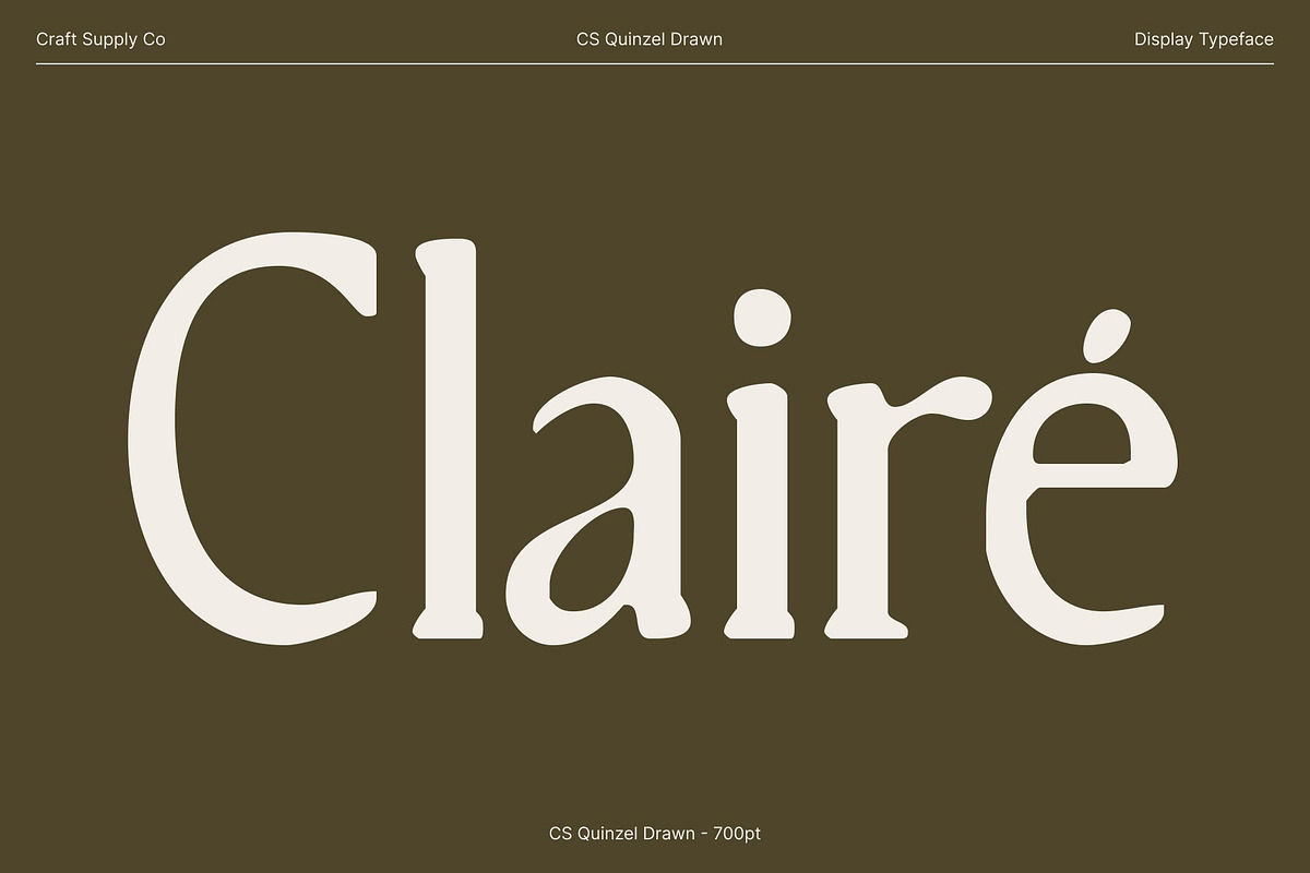 CS Quinzel Drawn, a Serif Font by Craft Supply Co. (Photo 2 of 8)