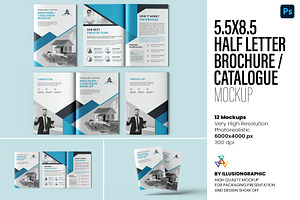 5.5x8.5 Brochure / Catalogue Mockup