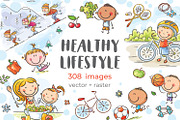Kids and families doing sports, an Education Illustration by Bubert Art (Thumbnail 1 of 5)