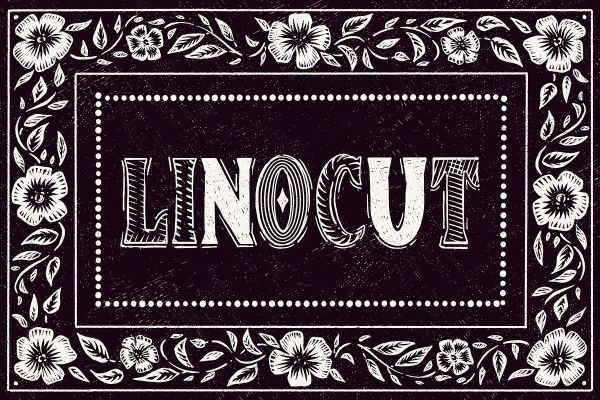 Linocut Illustrator Brushes, a Brush Add-On by brushapes.com (Photo 3 of 6)