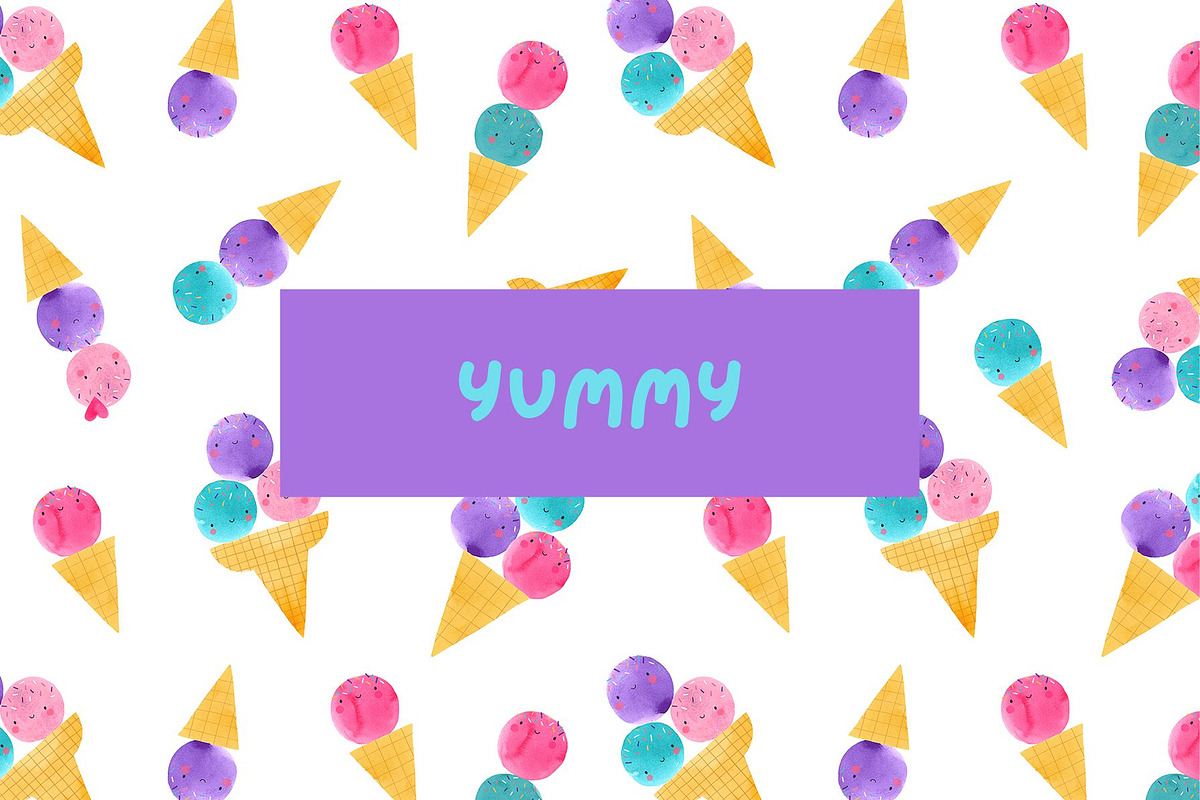 It's Ice Cream Time, a Decorative Illustration by Cute And Wild (Photo 2 of 6)