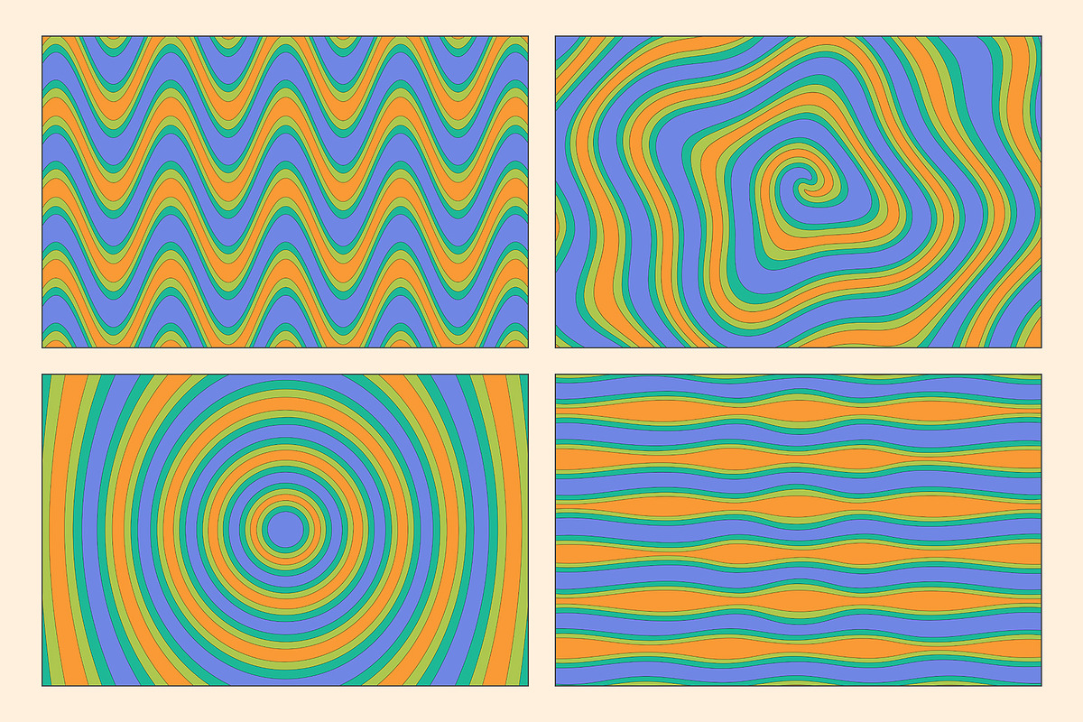 24 Groovy Psychedelic Backgrounds, a Background Graphic by Graphic Goods (Photo 7 of 15)