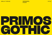 GW Primos Gothic, a Font by Goodwheel Studio (Thumbnail 1 of 15)