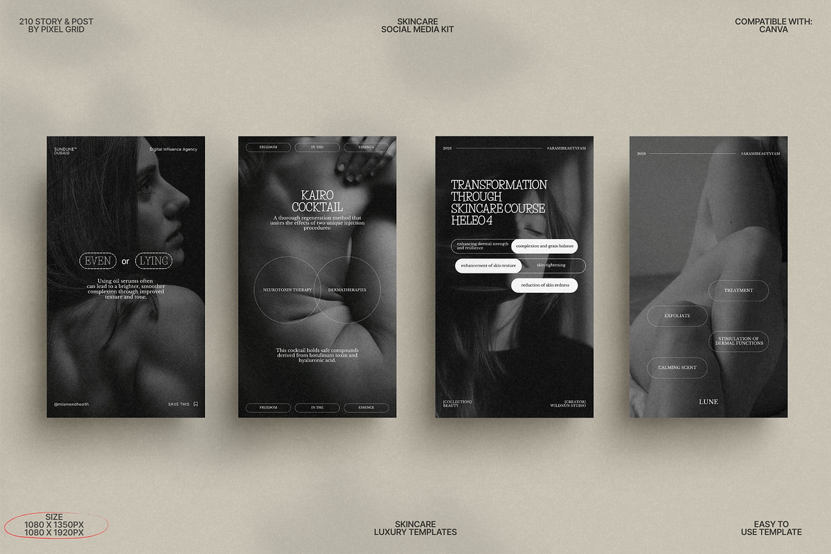 Luxury Skincare Canva Bundle Kit preview 4