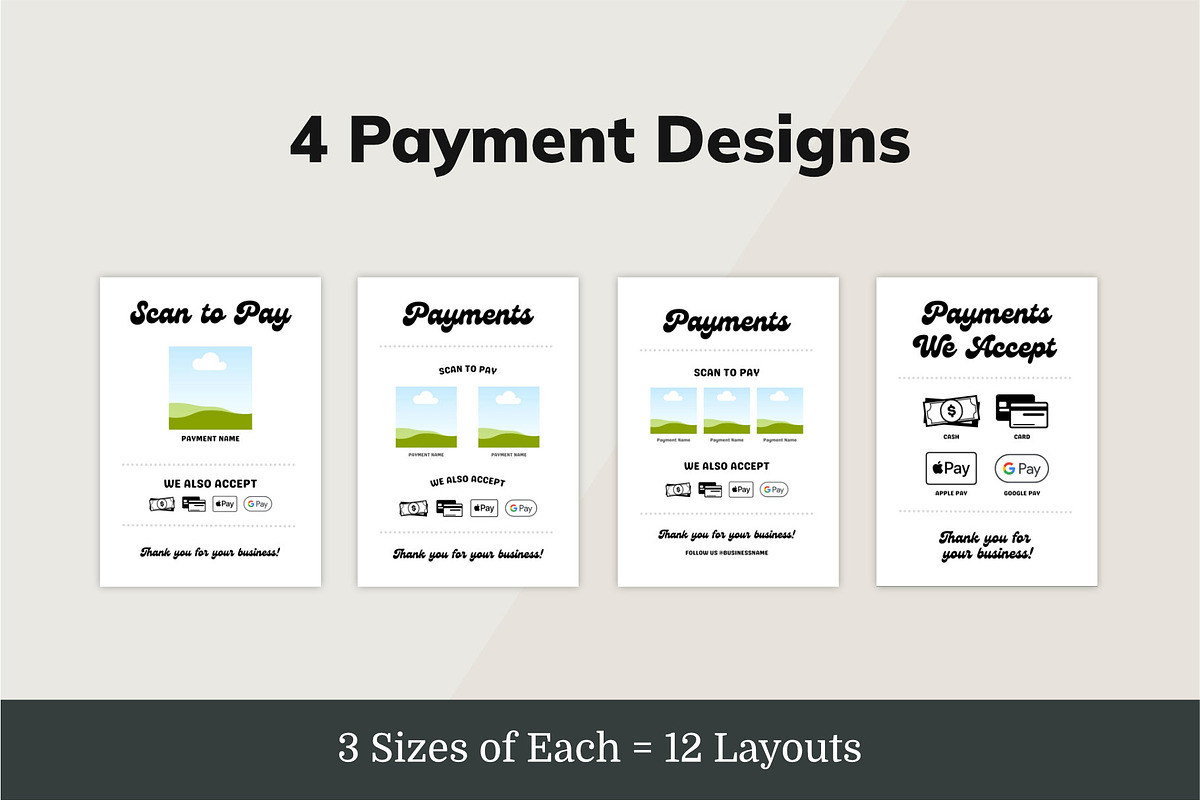 Canva Scan to Pay & Price List Signs, a Marketing Template by Dandymark (Photo 4 of 8)