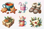 Cozy Christmas Sublimation Clipart, an Illustration by Dream Creation (Thumbnail 5 of 5)