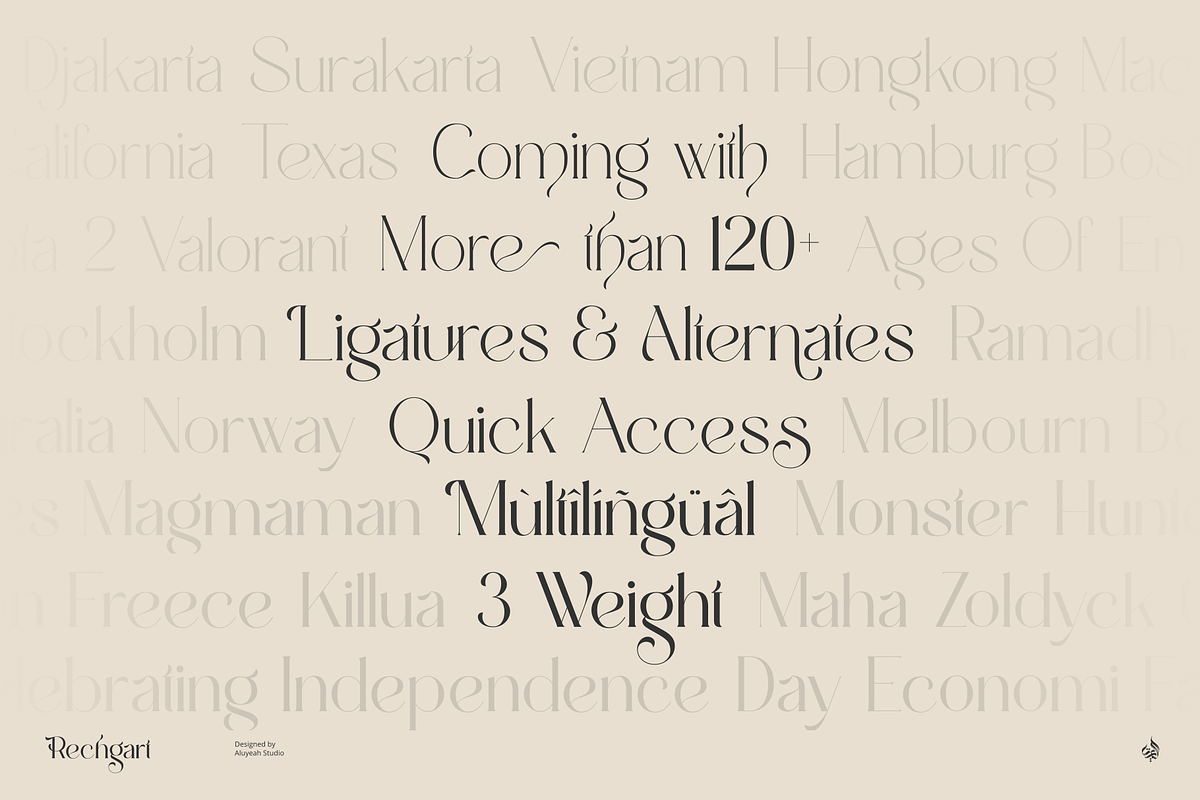 Rechgart, a Serif Font by Aluyeah Studio (Photo 5 of 15)