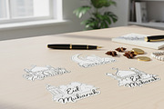 Ramadan and Eid Mubarak Outline, a Decorative Illustration by Saba Vector (Thumbnail 3 of 3)