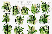 Tropical Greenery Watercolor Clipart, an Illustration by whiteheartdesign (Thumbnail 14 of 22)