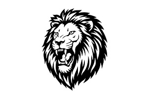 Angry roaring lion head icon, an Object Illustration by Things for designers