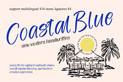 Coastal Blue New Modern Handwritten, a Script Font by stylishtype.co (Thumbnail 1 of 10)