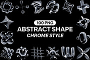 Abstract Chrome 3D Icon Set, an Object 3D Model by Eklip Studio (Thumbnail 1 of 6)