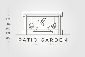 patio garden vector illustration, a Branding & Logo Template by lawoel