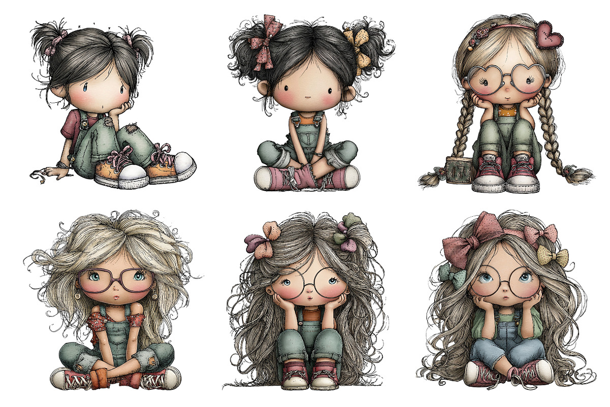 Modern Girl Clipart, an Illustration by DreamArtGraphic (Photo 5 of 5)