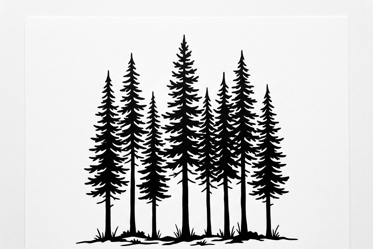 Majestic Pine Trees SVG, a Finance Illustration by Amazin_art (Photo 16 of 41)