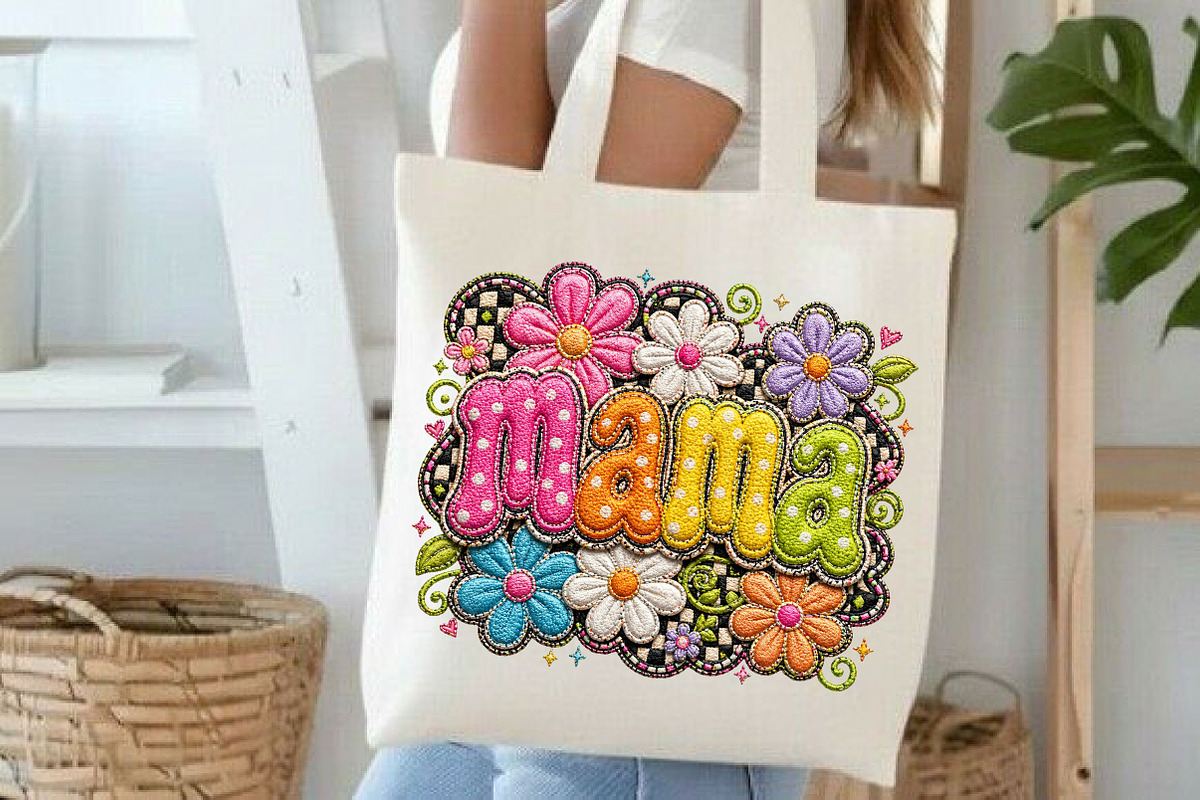 Yarn Floral Mama, Mothers Day PNG, a Transportation Illustration by DreamCafeArt (Photo 5 of 5)