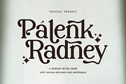 Palenk Radney | Modern Retro Serif, a Serif Font by Denustudios (Thumbnail 1 of 13)