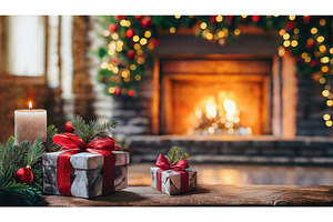 Christmas gift boxes on wooden table, a Holiday Photo by Igor Tichonow